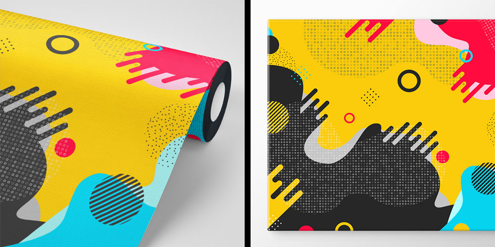 Renkli Soyut Modern Duvar Kağıdı 7414