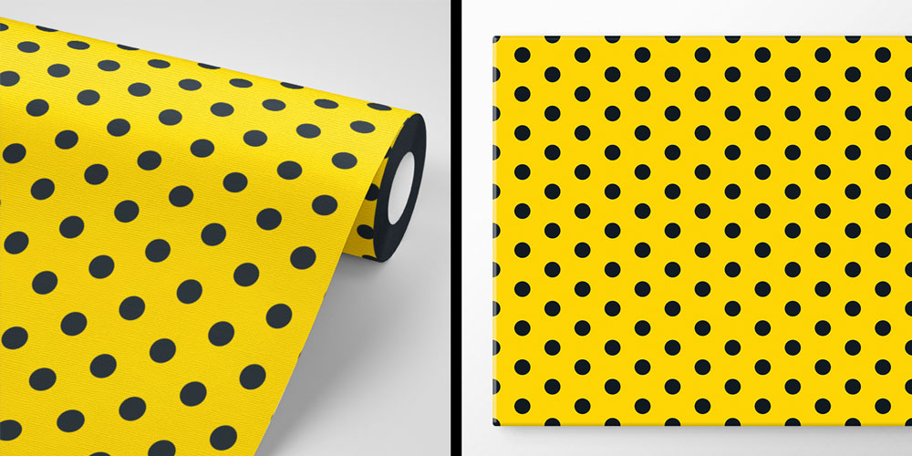 Sarı Puantiyeli Nokta Desen Duvar Kağıdı 7433