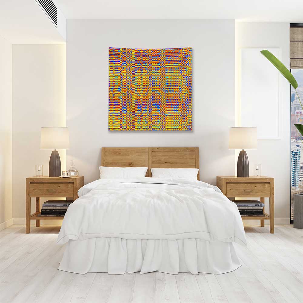 Renkli Mozaik Desenli Duvar Örtüsü 4188