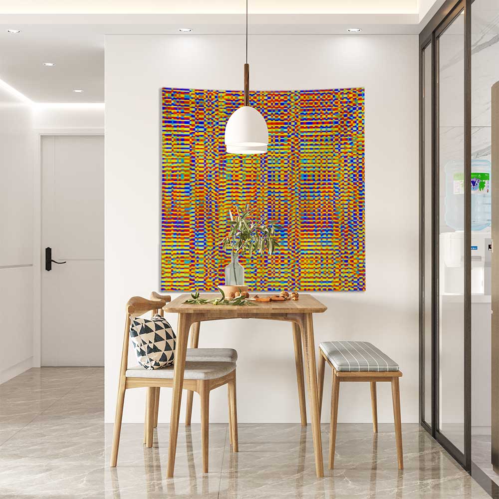 Renkli Mozaik Desenli Duvar Örtüsü 4188