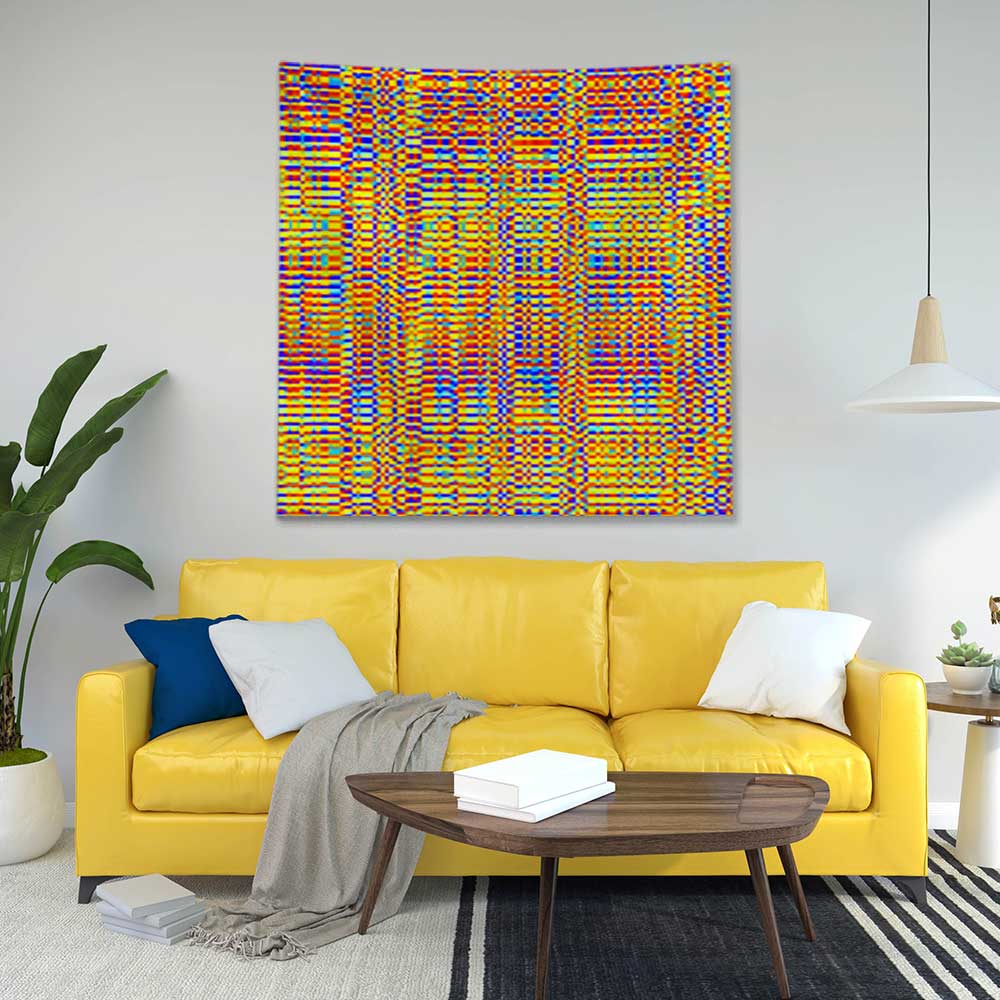 Renkli Mozaik Desenli Duvar Örtüsü 4188