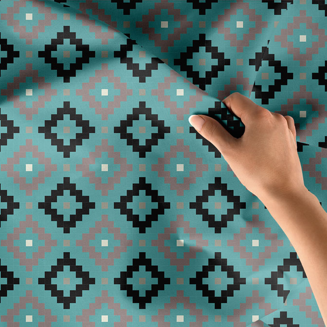 Etnik Baklava Motifli Geometrik Desen Duvar Örtüsü 4751