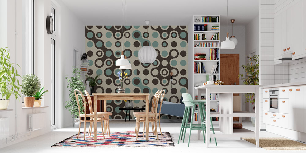 ofis-dekorsyonu-5227-02 Retro Dairesel Desen Duvar Kağıdı 5227