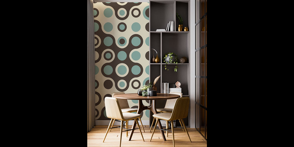 ofis-dekorsyonu-5227-05 Retro Dairesel Desen Duvar Kağıdı 5227