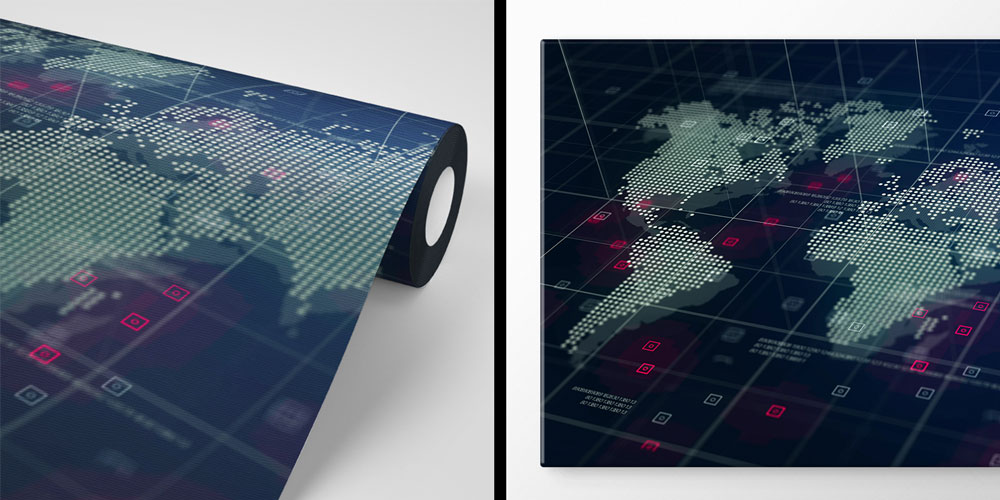 Küresel Dünya Haritası Dijital Tasarımlı Duvar Kağıdı 5342