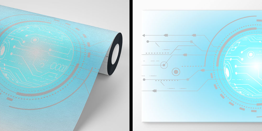 ofis-duvar-kagidi-5383-08 Teknoloji ve Dijital Ağ Tasarımlı Modern Ofis Duvar Kağıdı 5383
