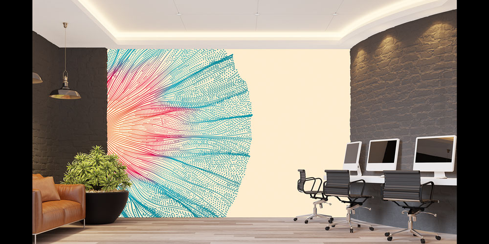 ofis-duvar-kagidi-5392-03 Modern Organik Formlu Soyut Sanatsal Duvar Kağıdı Tasarımı 5392