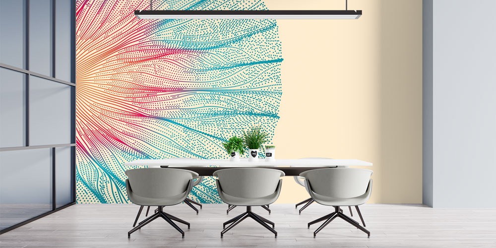 ofis-duvar-kagidi-5392-05 Modern Organik Formlu Soyut Sanatsal Duvar Kağıdı Tasarımı 5392