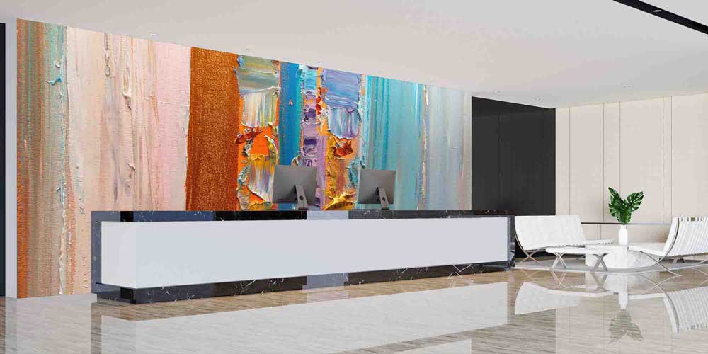 Renk Katmanlı Modern Soyut Sanat Duvar Kağıdı 4150