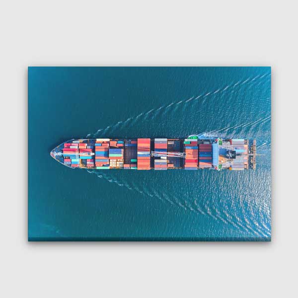 Konteyner Gemisi ve Deniz Taşımacılığı Temalı Kanvas Duvar Tablosu – 5332