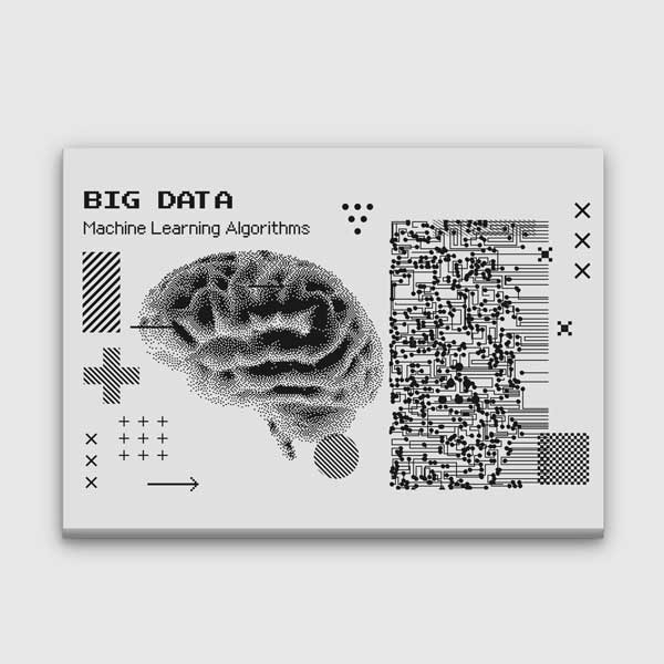 ofis-duvar-tablo-5367-00 Big Data ve Yapay Zekâ Temalı Teknoloji Ofis Kanvas Tablo – 5367