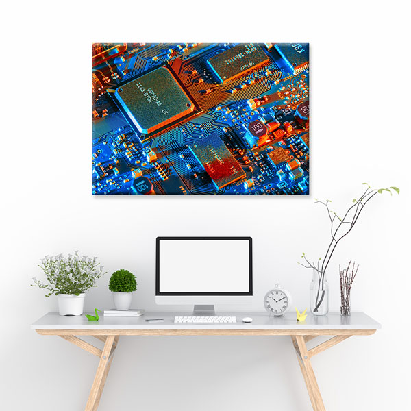 İşlemci Devre Kartı Temalı Teknoloji Ofis Kanvas Tablo – 5370