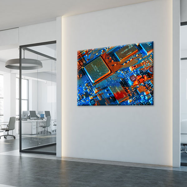 İşlemci Devre Kartı Temalı Teknoloji Ofis Kanvas Tablo – 5370