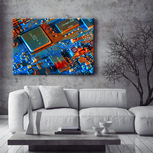 İşlemci Devre Kartı Temalı Teknoloji Ofis Kanvas Tablo – 5370