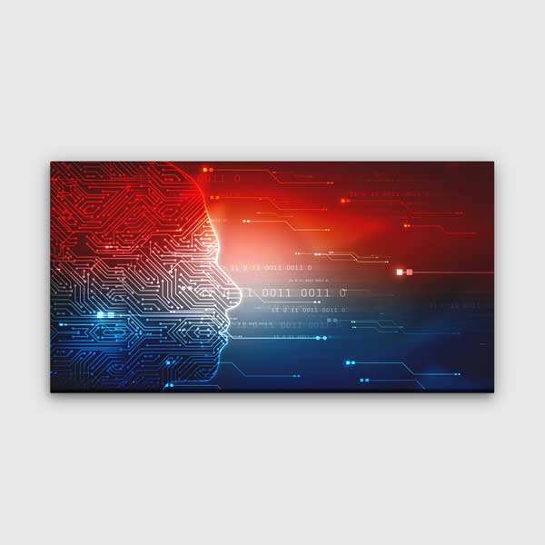 ofis-duvar-tablolar-5455-00 Ofis Duvar Tablosu - Dijital İnsan Silüeti – 5455