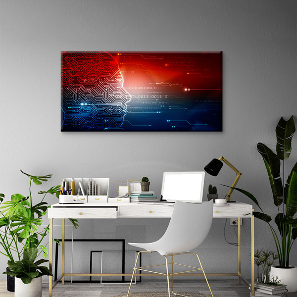 Ofis Duvar Tablosu - Dijital İnsan Silüeti – 5455