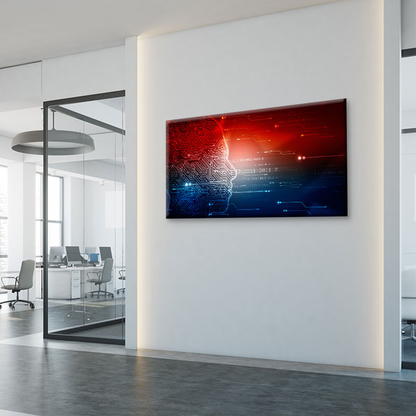 Ofis Duvar Tablosu - Dijital İnsan Silüeti – 5455