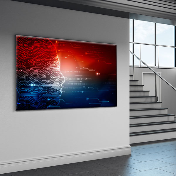 Ofis Duvar Tablosu - Dijital İnsan Silüeti – 5455