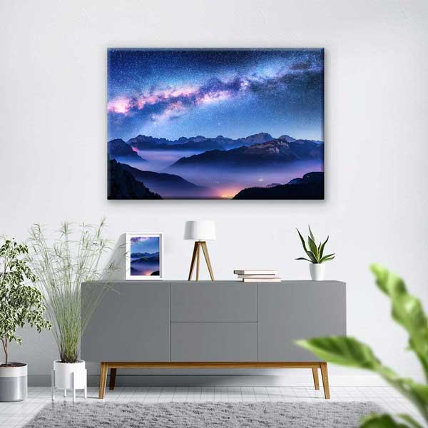 Samanyolu Gece Manzarası Kanvas Tablo 4313