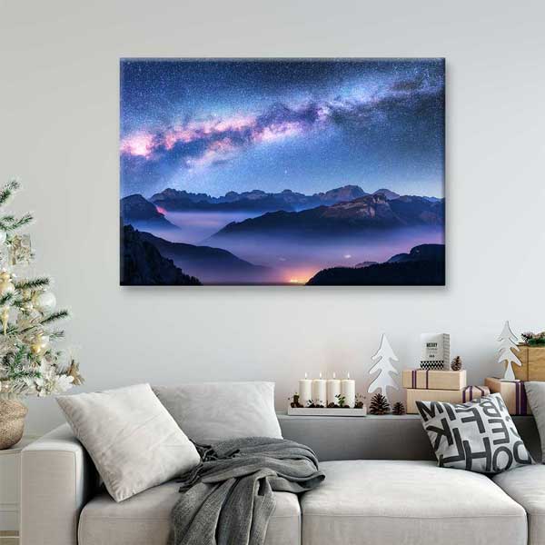 Samanyolu Gece Manzarası Kanvas Tablo 4313