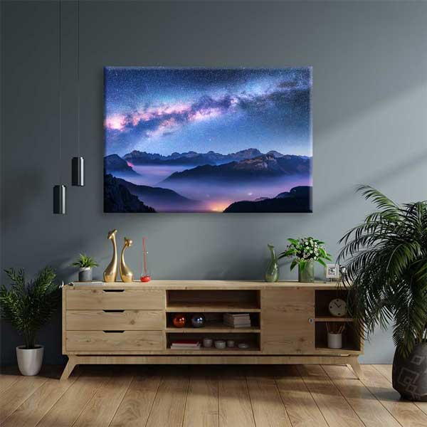 Samanyolu Gece Manzarası Kanvas Tablo 4313