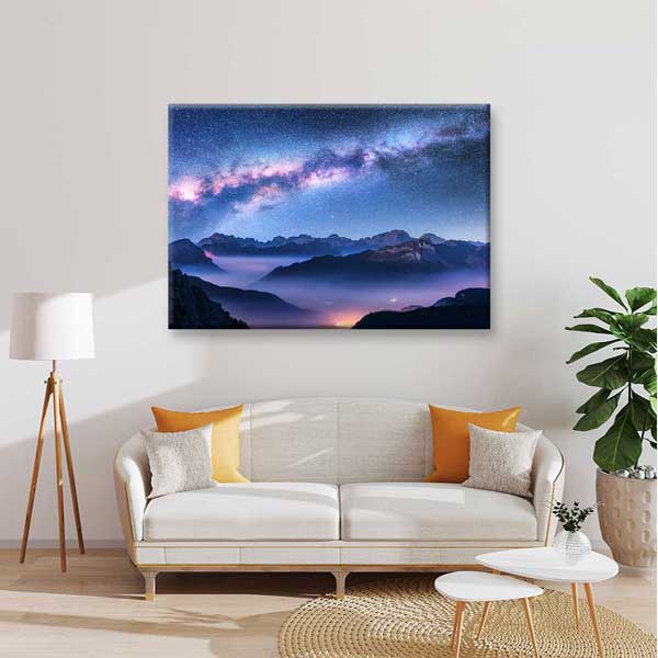 Samanyolu Gece Manzarası Kanvas Tablo 4313