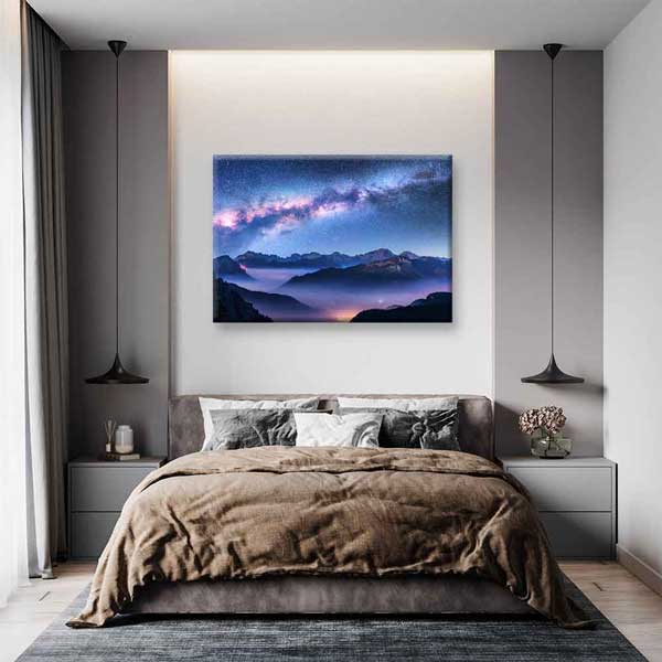 Samanyolu Gece Manzarası Kanvas Tablo 4313