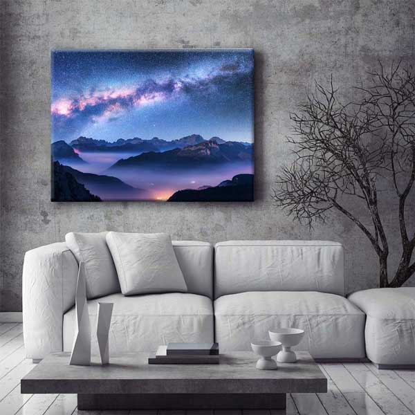 Samanyolu Gece Manzarası Kanvas Tablo 4313