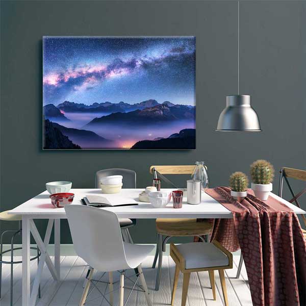 Samanyolu Gece Manzarası Kanvas Tablo 4313