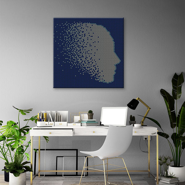 ofis-duvar-tablolari-5458-01 İnsan Silüeti Desenli Modern Ofis Duvar Tablosu – 5458