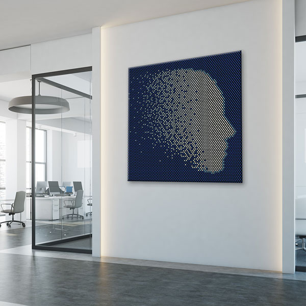 ofis-duvar-tablolari-5458-02 İnsan Silüeti Desenli Modern Ofis Duvar Tablosu – 5458