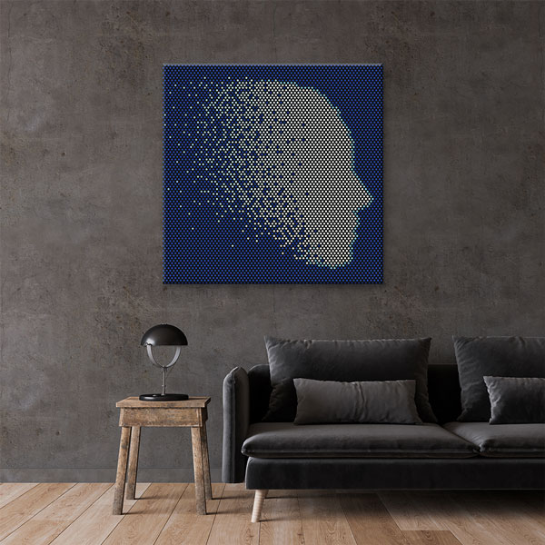 ofis-duvar-tablolari-5458-03 İnsan Silüeti Desenli Modern Ofis Duvar Tablosu – 5458