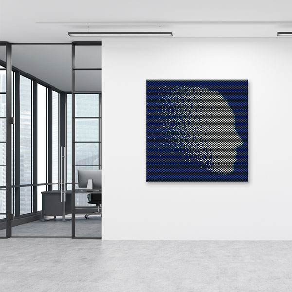 ofis-duvar-tablolari-5458-04 İnsan Silüeti Desenli Modern Ofis Duvar Tablosu – 5458