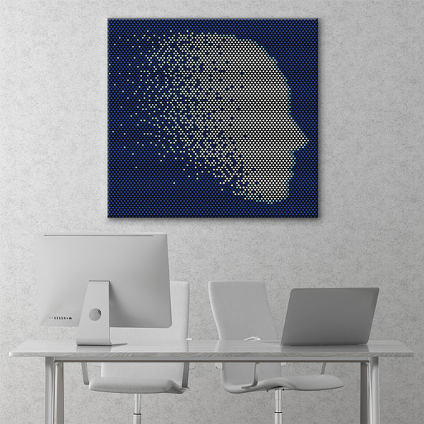 ofis-duvar-tablolari-5458-06 İnsan Silüeti Desenli Modern Ofis Duvar Tablosu – 5458