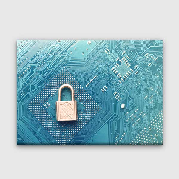 Siber Güvenlik Temalı Teknoloji Ofis Kanvas Tablo – 5371