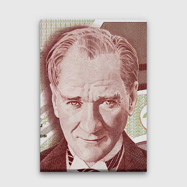 Atatürk Portreli Türk Lirası Kanvas Duvar Tablosu – 5338