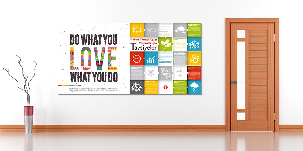 Do What You Love Hayatı Tatmin Edici Yaşam Posteri 3000