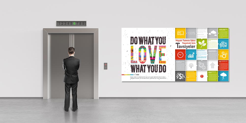 Do What You Love Hayatı Tatmin Edici Yaşam Posteri 3000