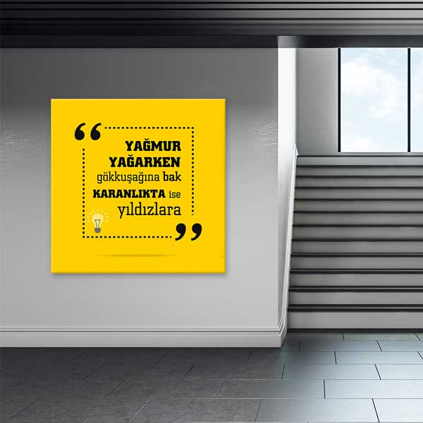 "Yağmur Yağarken Gökkuşağına Bak" Motivasyon Posteri – 4104