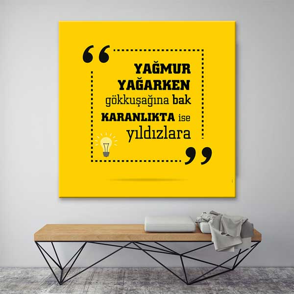 "Yağmur Yağarken Gökkuşağına Bak" Motivasyon Posteri – 4104