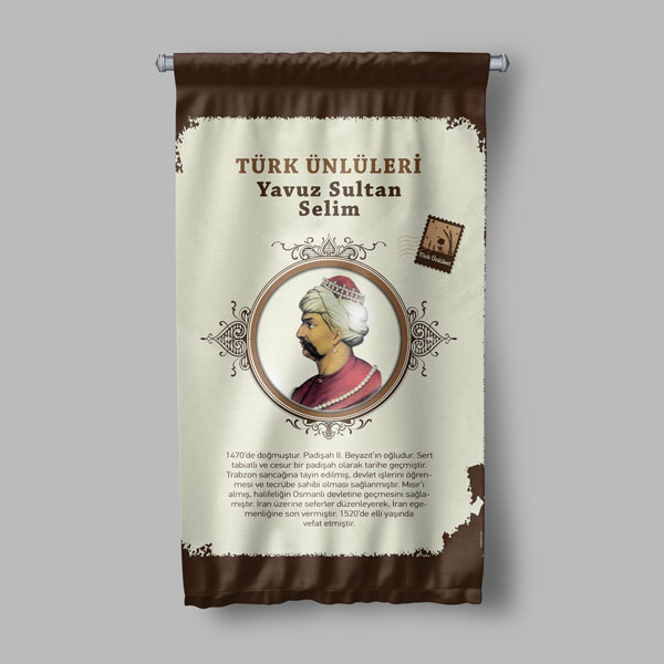 okul-duvar-dekorasyonu-8171-04 Yavuz Sultan Selim Duvar Flaması 8171