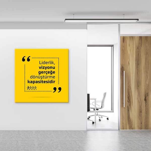 "Liderlik Vizyonu Gerçeğe Dönüştürme Kapasitesidir" Motivasyon Tablosu – 4079