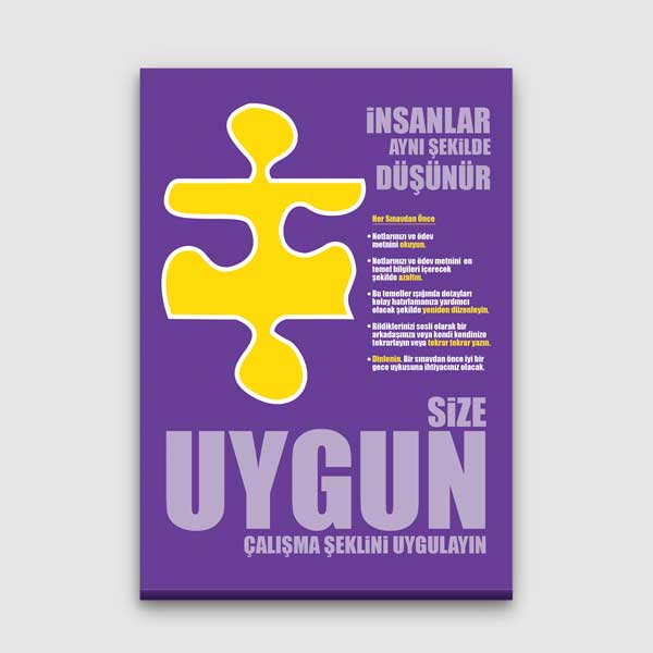 okul-duvar-dekoru-b-816-00 İnsanlar Aynı Şekilde Düşünür / Size Uygun Çalışma Şeklini Uygulayın Posteri – B-816