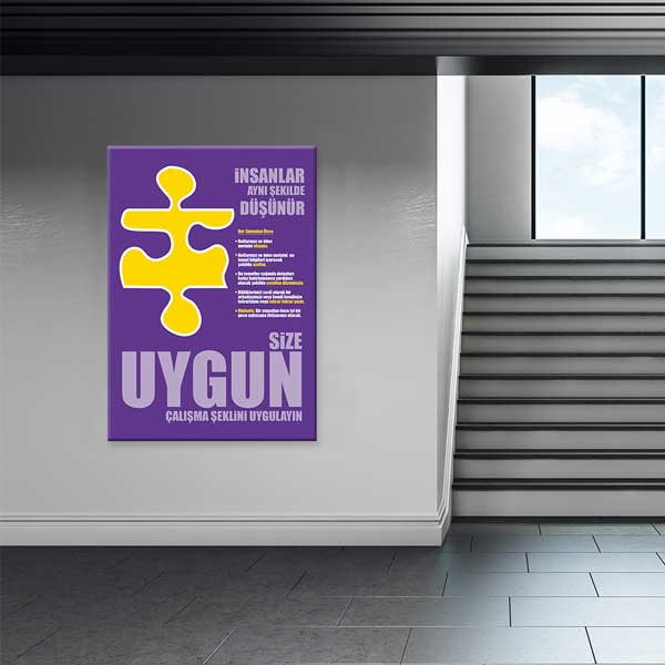 İnsanlar Aynı Şekilde Düşünür / Size Uygun Çalışma Şeklini Uygulayın Posteri – B-816