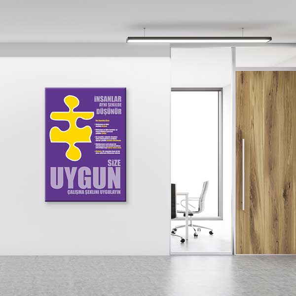İnsanlar Aynı Şekilde Düşünür / Size Uygun Çalışma Şeklini Uygulayın Posteri – B-816