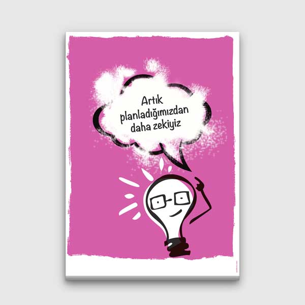 okul-duvar-dekoru-b-882-00 "Planladığımızdan Daha Zekiyiz" Motivasyon ve Eğitim Tablosu – B-882