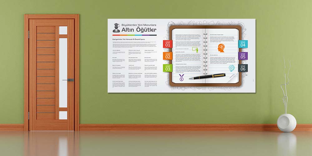 okul-duvar-giydirmeleri-3064-04 Büyüklerden Yeni Mezunlara Altın Öğütler Duvar Panosu 3064