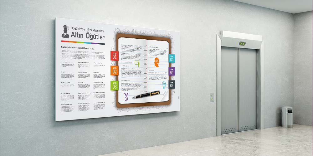 okul-duvar-giydirmeleri-3064-08 Büyüklerden Yeni Mezunlara Altın Öğütler Duvar Panosu 3064