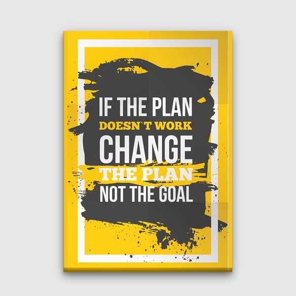 Planı Değiştir Hedefi Değil Motivasyon Duvar Kanvası – 3164