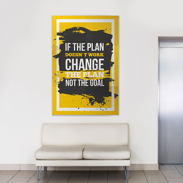 Planı Değiştir Hedefi Değil Motivasyon Duvar Kanvası – 3164